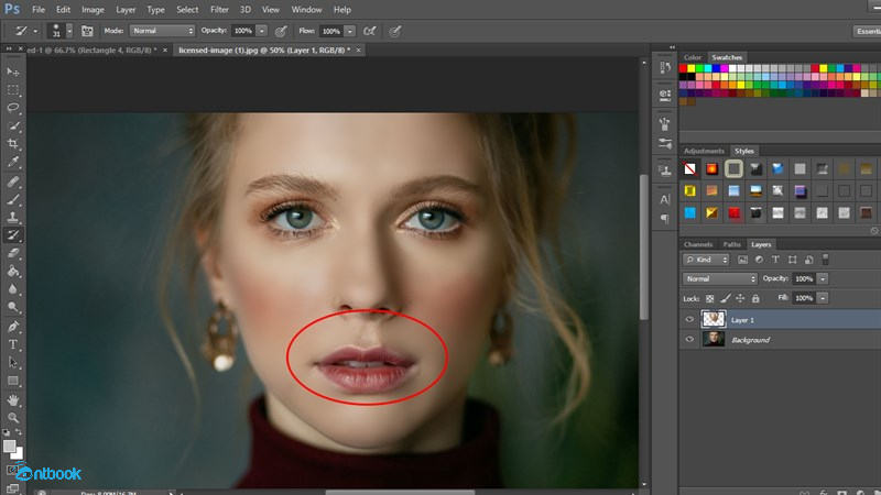 cách làm mịn da trong Photoshop