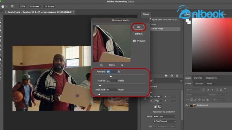 cách làm nét ảnh trong Photoshop