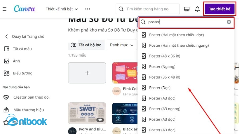 cách làm poster trên canva