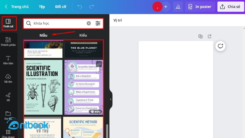 cách làm poster trên canva