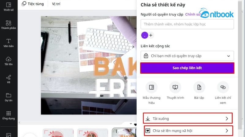 cách làm video trên Canva