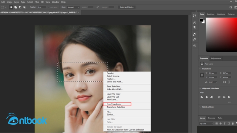 cách lật ảnh trong Photoshop