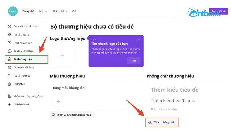 cách tải font chữ lên canva
