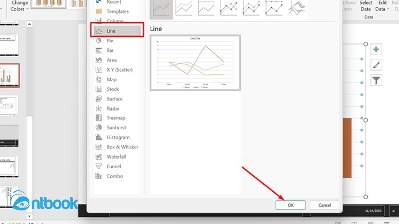 cách vẽ biểu đồ trong Powerpoint