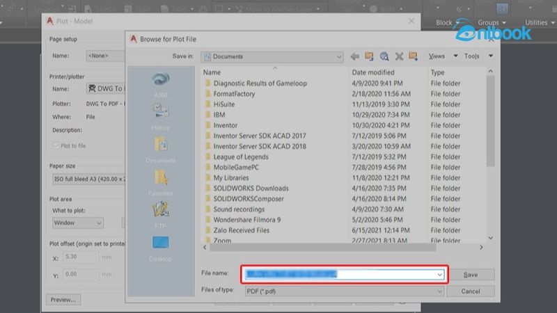 Cách chuyển AutoCad sang Pdf