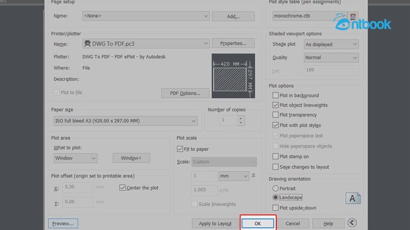 Cách chuyển AutoCad sang Pdf