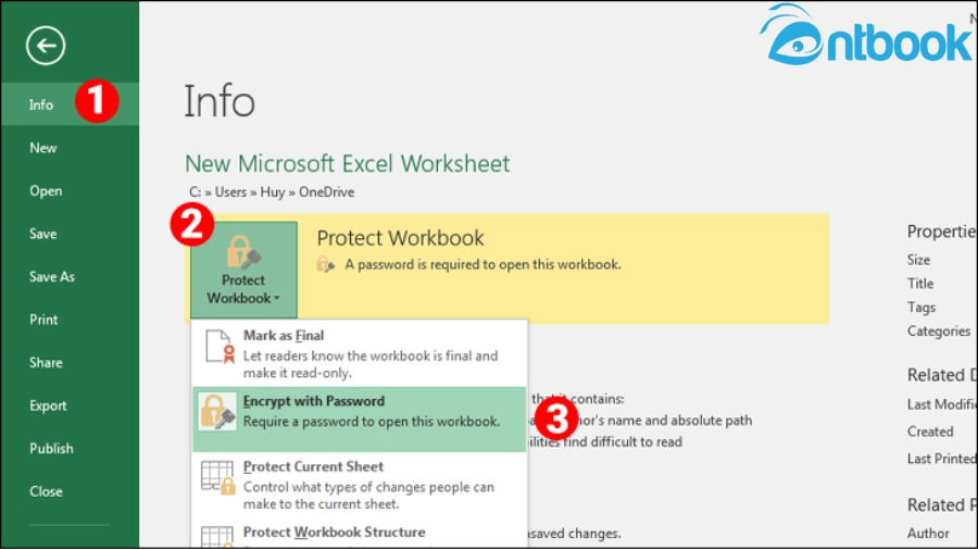Cách đặt mật khẩu cho file Excel