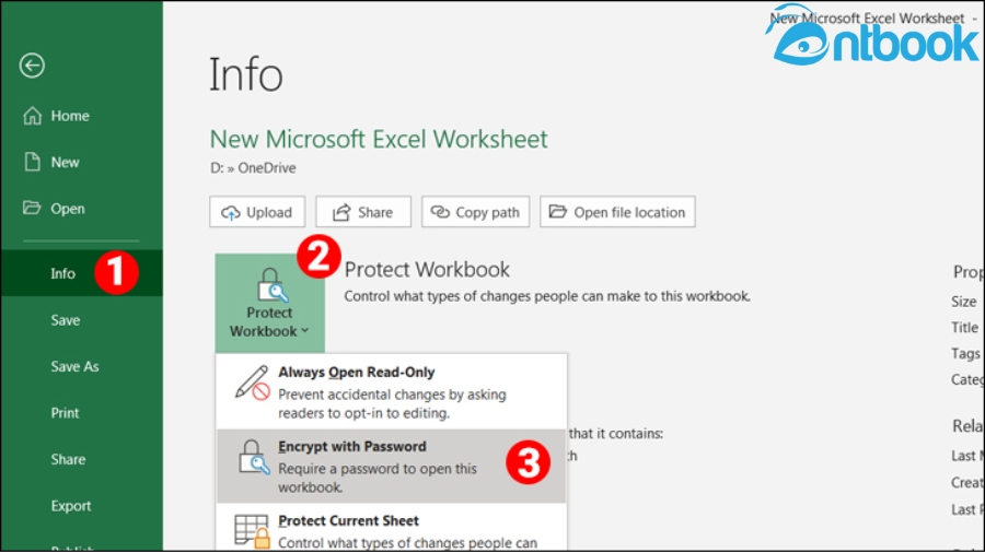 Cách đặt mật khẩu cho file Excel
