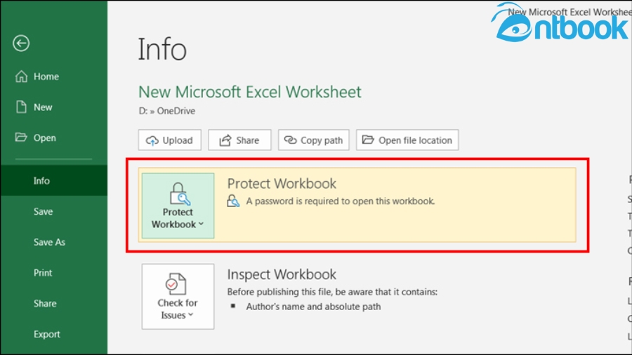 Cách đặt mật khẩu cho file Excel