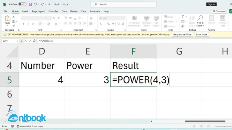 hàm bình phương trong Excel