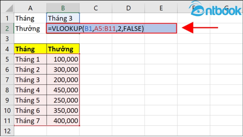 Hàm OFFSET trong Excel