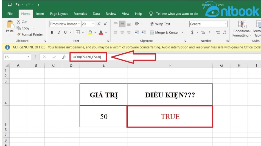Hàm OR trong Excel