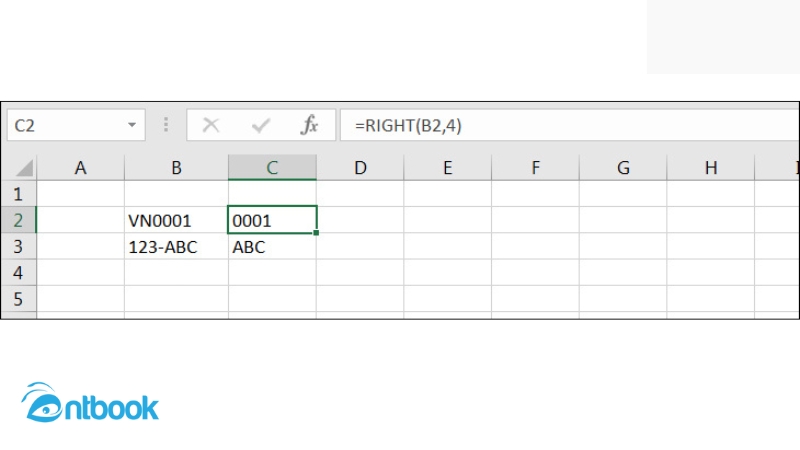 hàm Right trong Excel