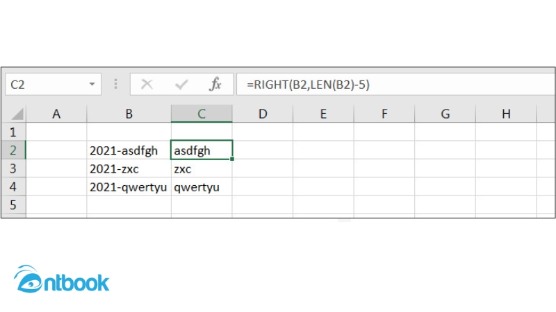 hàm Right trong Excel