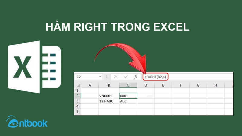 hàm Right trong Excel