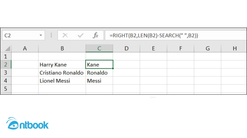 hàm Right trong Excel