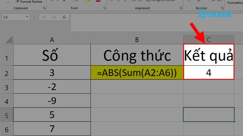 Hàm trị tuyệt đối trong Excel