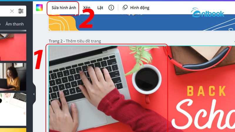 làm mờ ảnh trên Canva