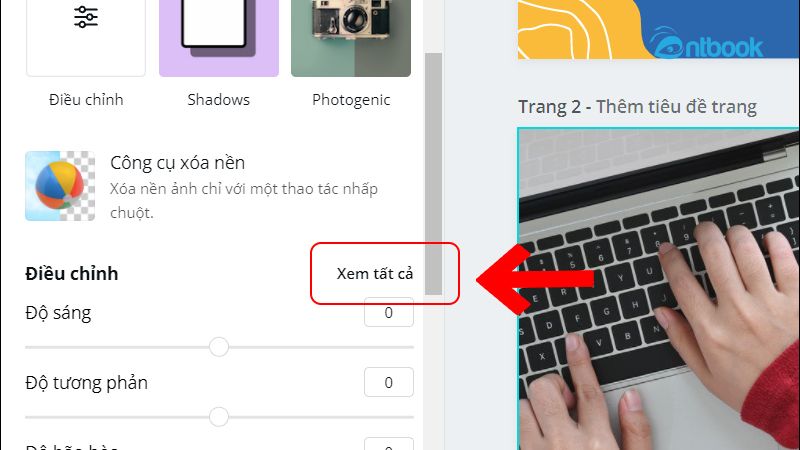 làm mờ ảnh trên Canva