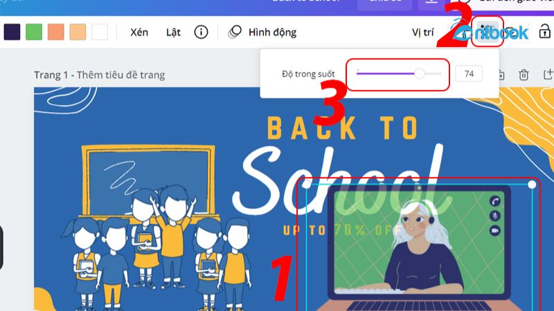làm mờ ảnh trên Canva