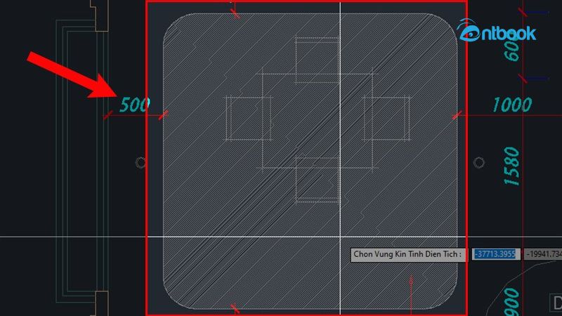 lệnh đo diện tích trong Cad