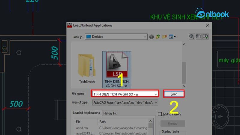 lệnh đo diện tích trong Cad