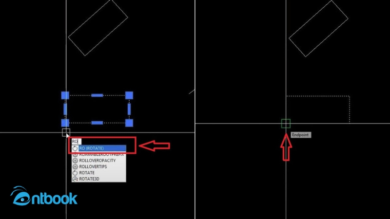 lệnh xoay trong CAD