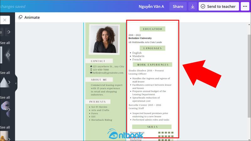 Tạo CV trên Canva