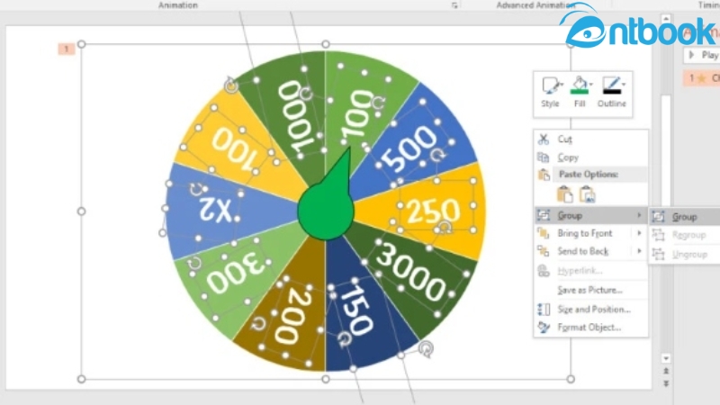 vòng quay may mắn powerpoint