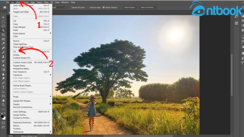 Cách xóa vật thể trong Photoshop
