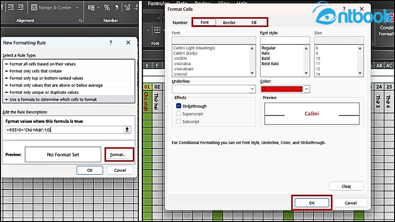 Cách tạo bảng chấm công trong Excel