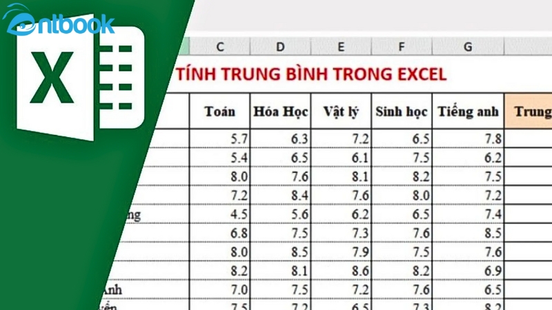 Cách tính điểm trung bình trong Excel