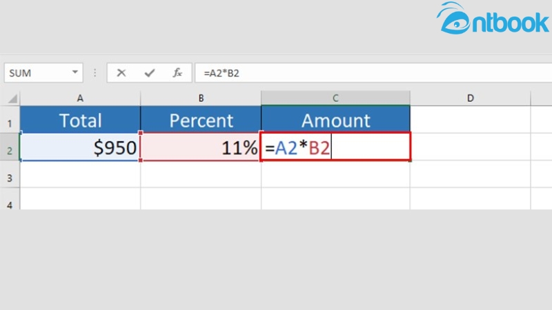 Cách tính phần trăm trong Excel