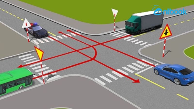 Biển báo giao nhau với đường không ưu tiên