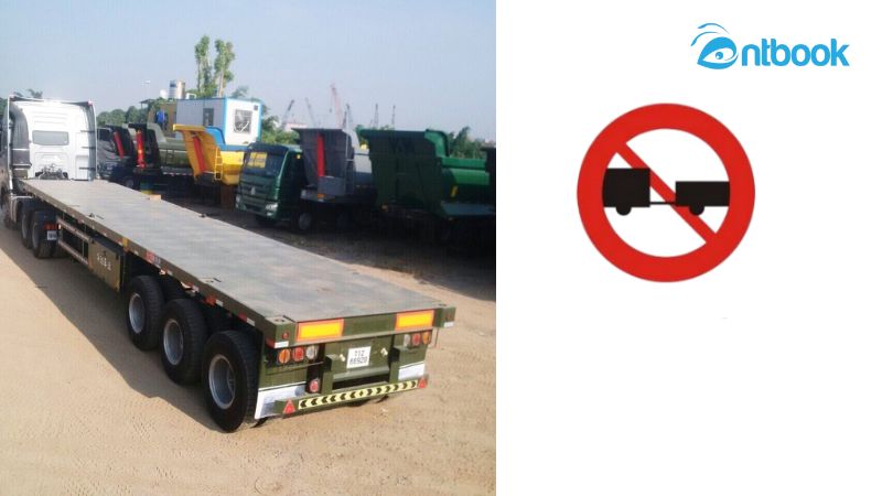 Biển nào cấm máy kéo kéo theo rơ moóc