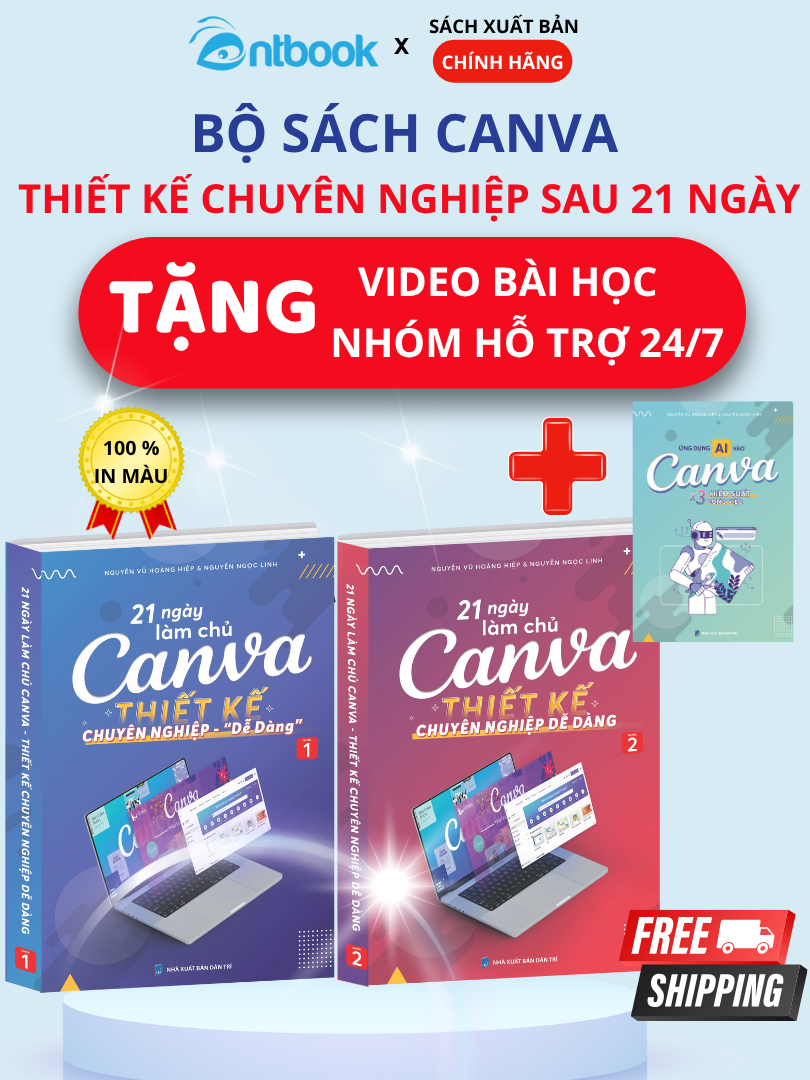Combo 2 Cuốn Sách Làm Chủ Canva Thiết Kế Chuyên Nghiệp