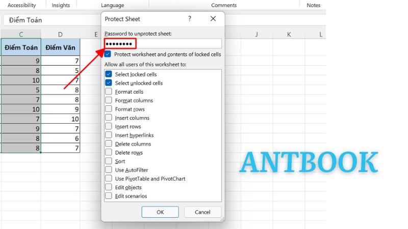Cách khóa cột trong Excel