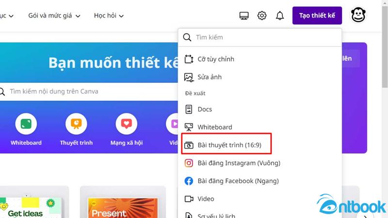 Cách làm bài thuyết trình trên Canva
