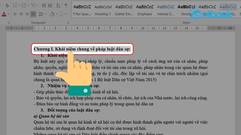 cách làm mục lục trong Word