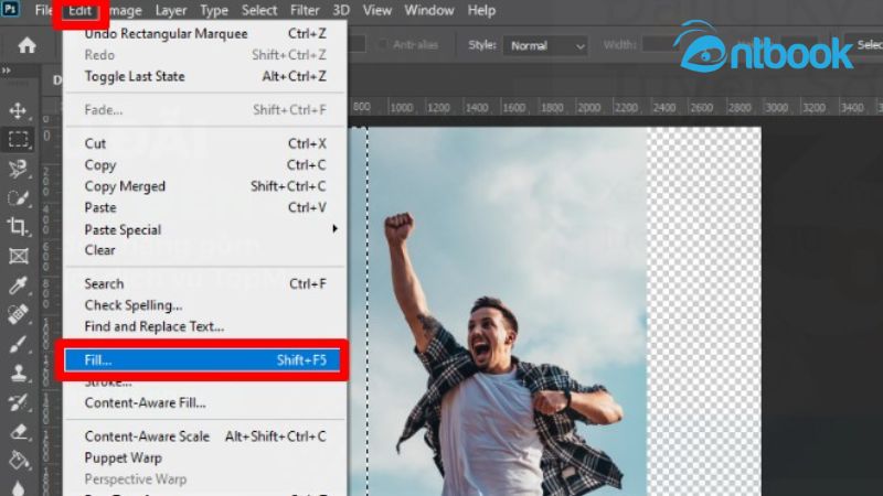 cách mở rộng ảnh trong Photoshop
