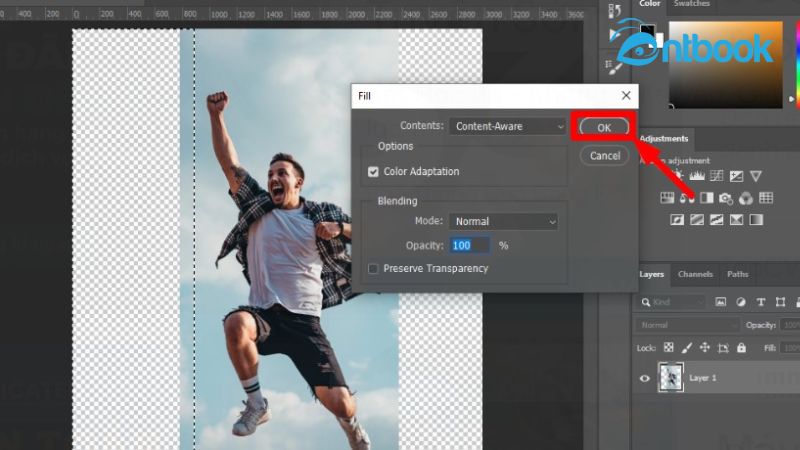 cách mở rộng ảnh trong Photoshop