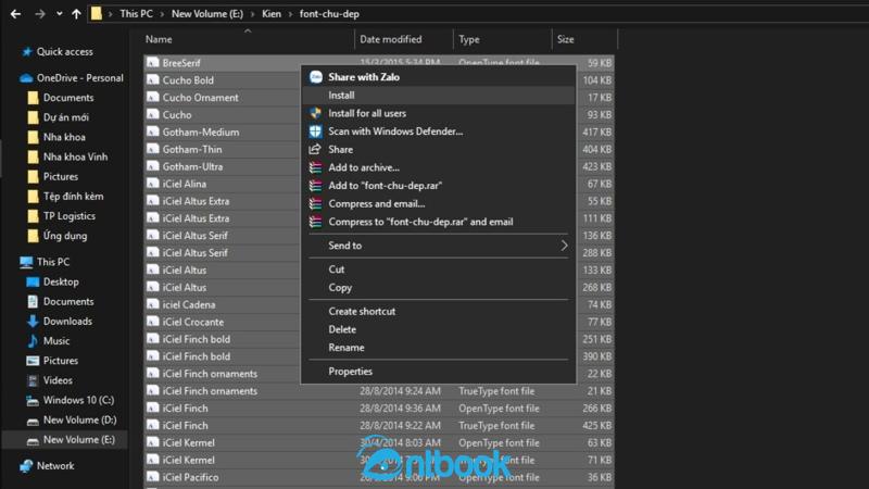 Cách thêm font chữ vào Photoshop