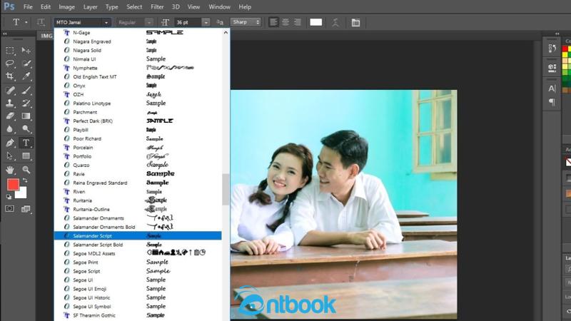 Cách thêm font chữ vào Photoshop