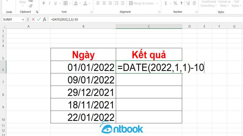 Hàm Date trong Excel