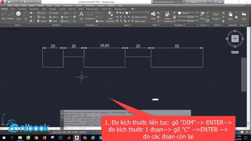 lệnh đo chiều dài trong CAD