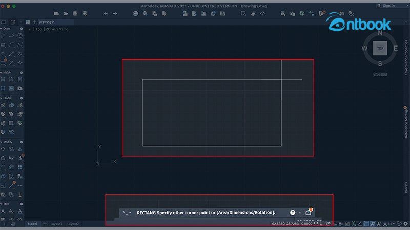 lệnh vẽ hình chữ nhật trong Cad