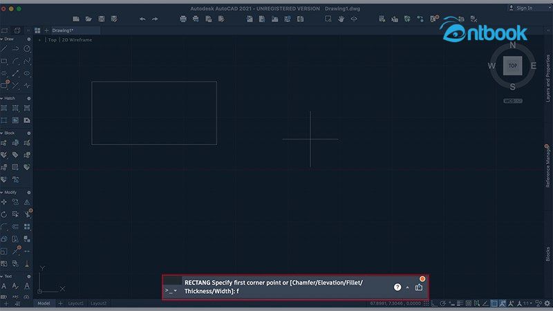 lệnh vẽ hình chữ nhật trong Cad
