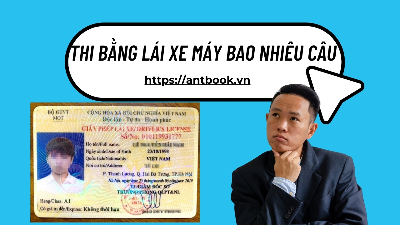 Thi bằng lái xe máy bao nhiêu câu