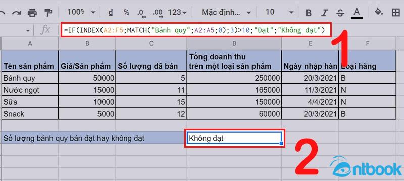 Hàm Index Match
