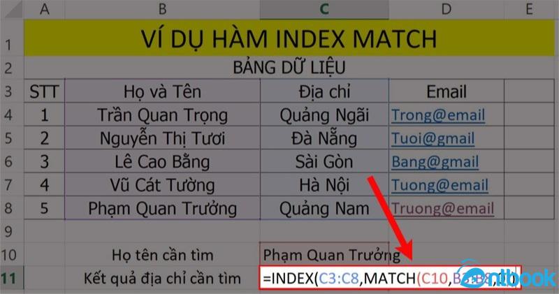Hàm Index Match